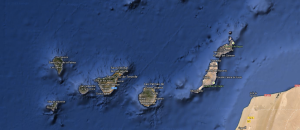 Karte der 7 Kanaren Inseln
